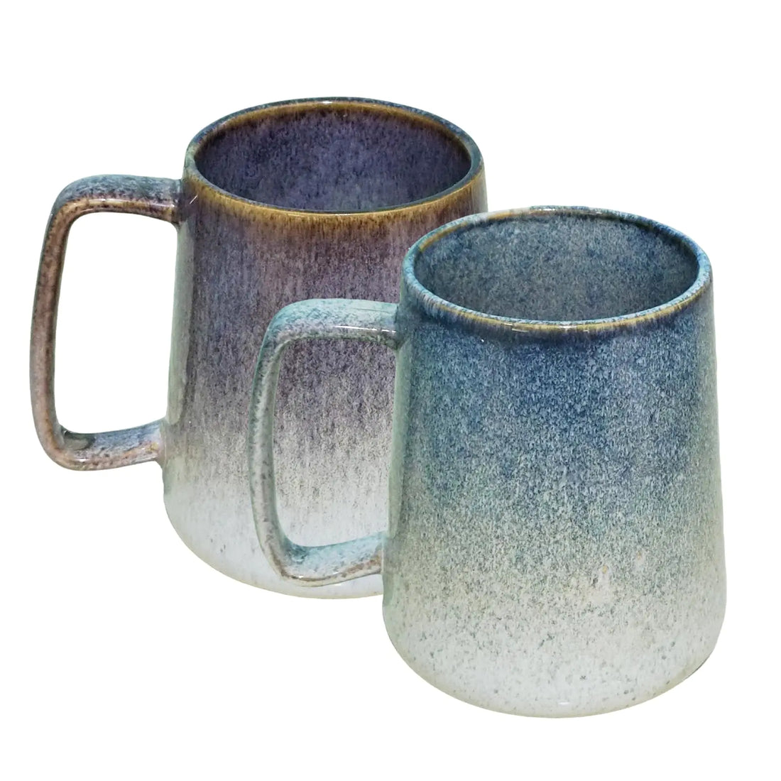 Extra Large Tall Coffee Mugs with Handle - Set of 2 24 oz Ceramic Dishwasher &amp; Microwave Safe Unique Kiln Change Design