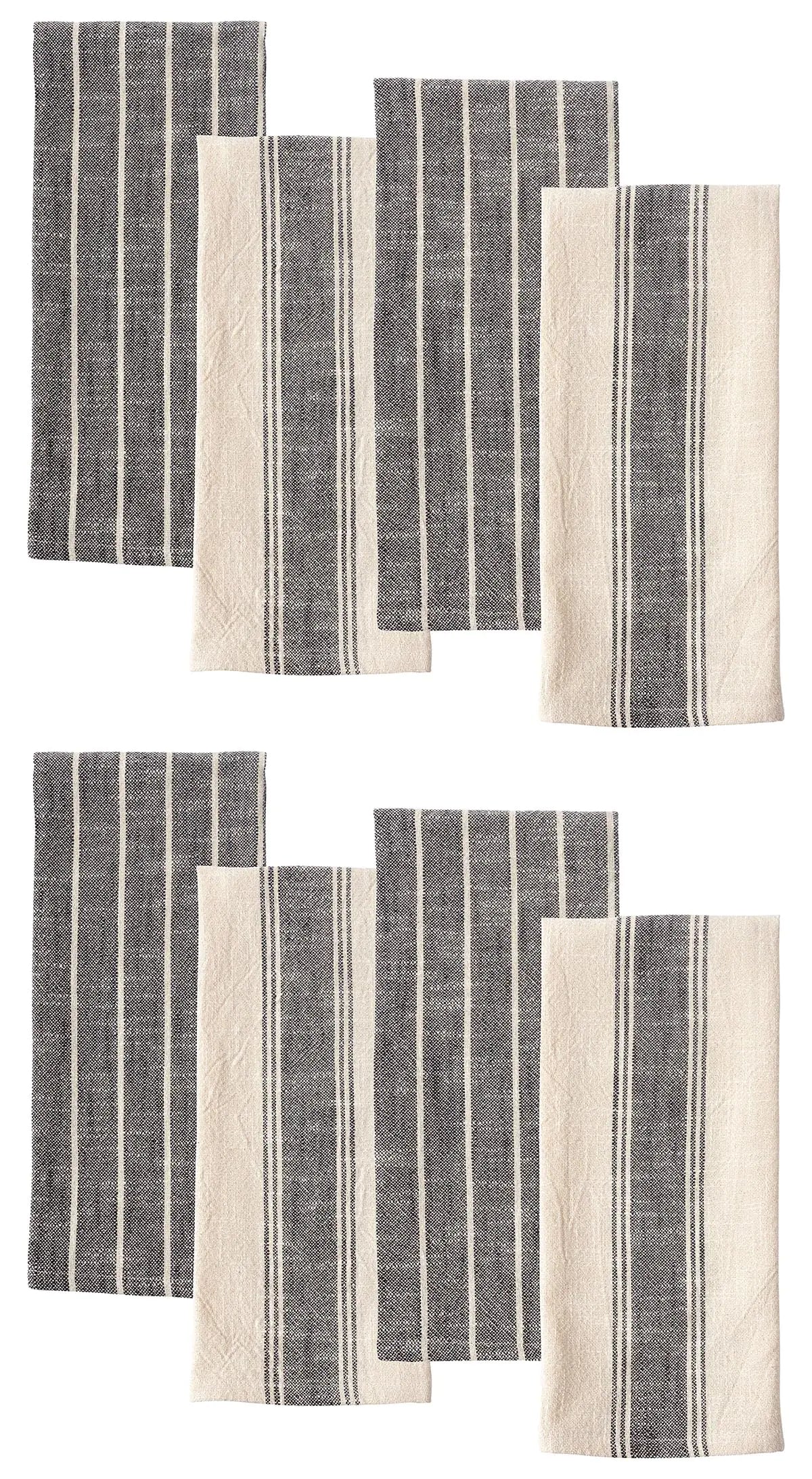 KAF Home Black Cotton Kitchen Towels
