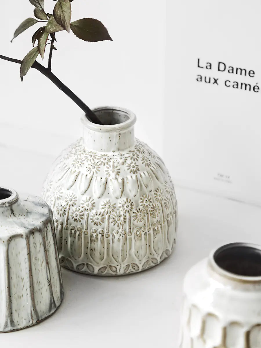 Rustic Handmade Ceramic Vase for Floral Arrangements