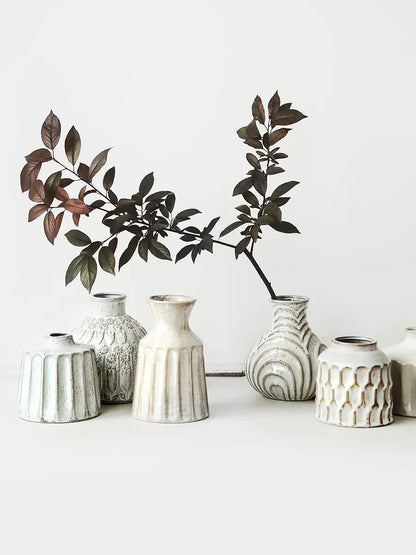 Rustic Handmade Ceramic Vase for Floral Arrangements