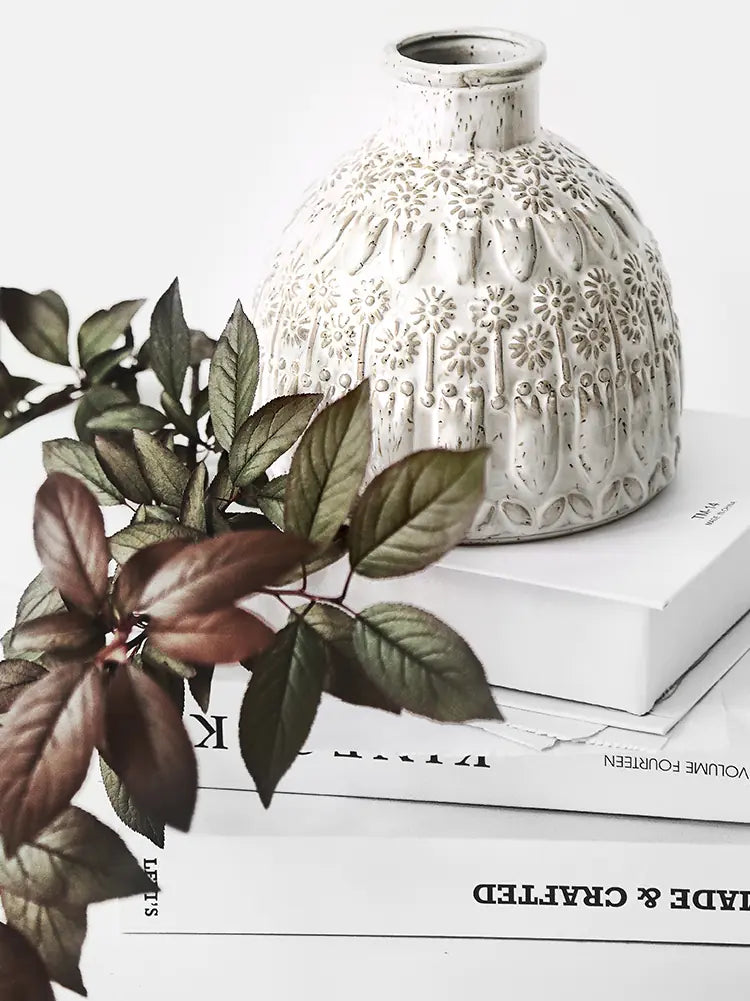 Rustic Handmade Ceramic Vase for Floral Arrangements