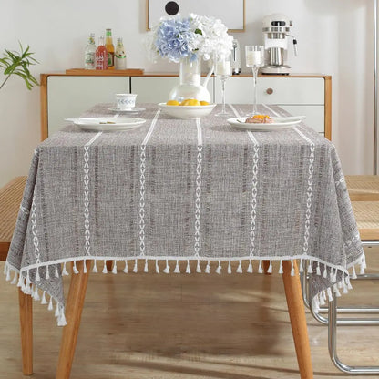 Meioro Rustic Cotton Linen Tablecloth