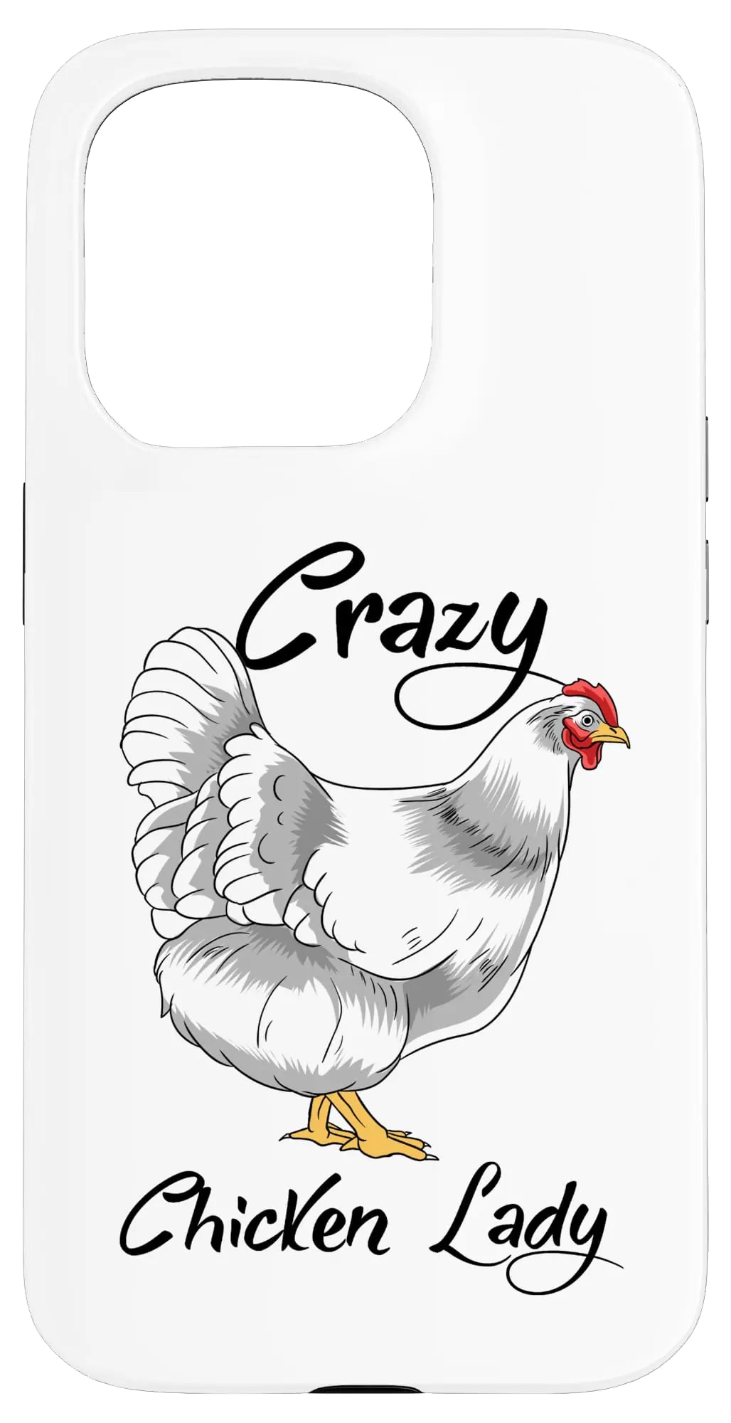 iPhone 15 Pro Funny Chicken Girl Crazy Chicken Lady Case