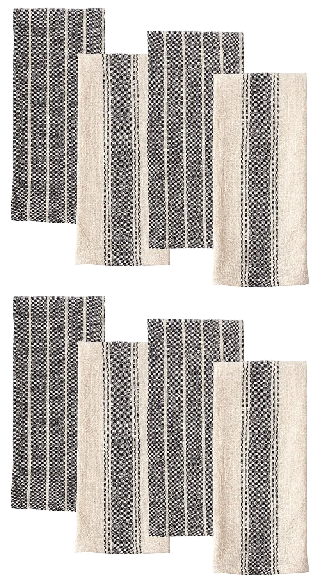 KAF Home Black Cotton Kitchen Towels