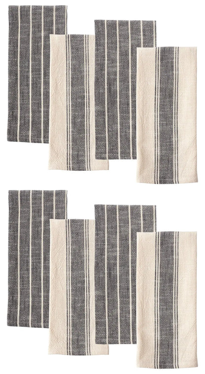 KAF Home Black Cotton Kitchen Towels