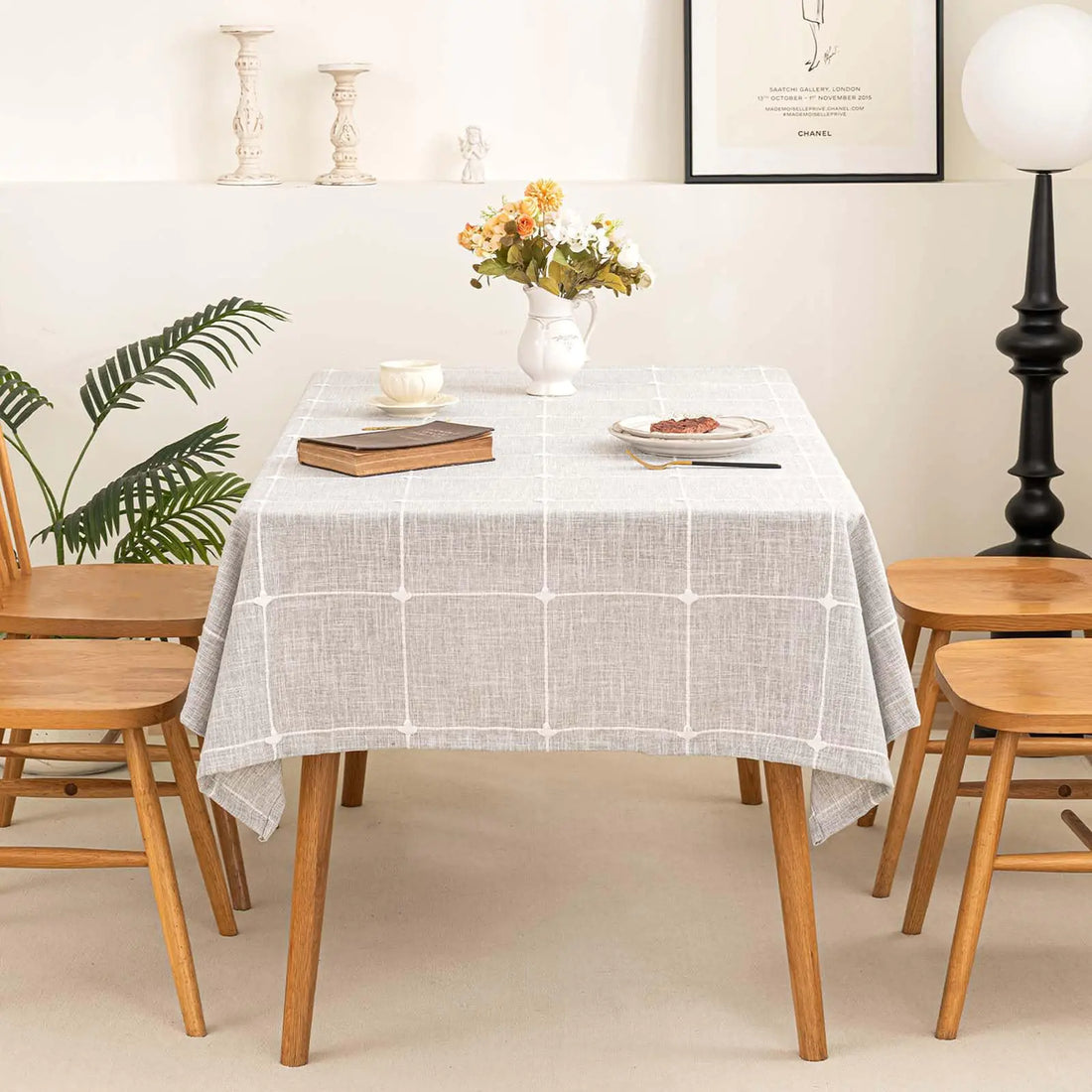 SIELUNO Rustic Cotton Linen Tablecloth