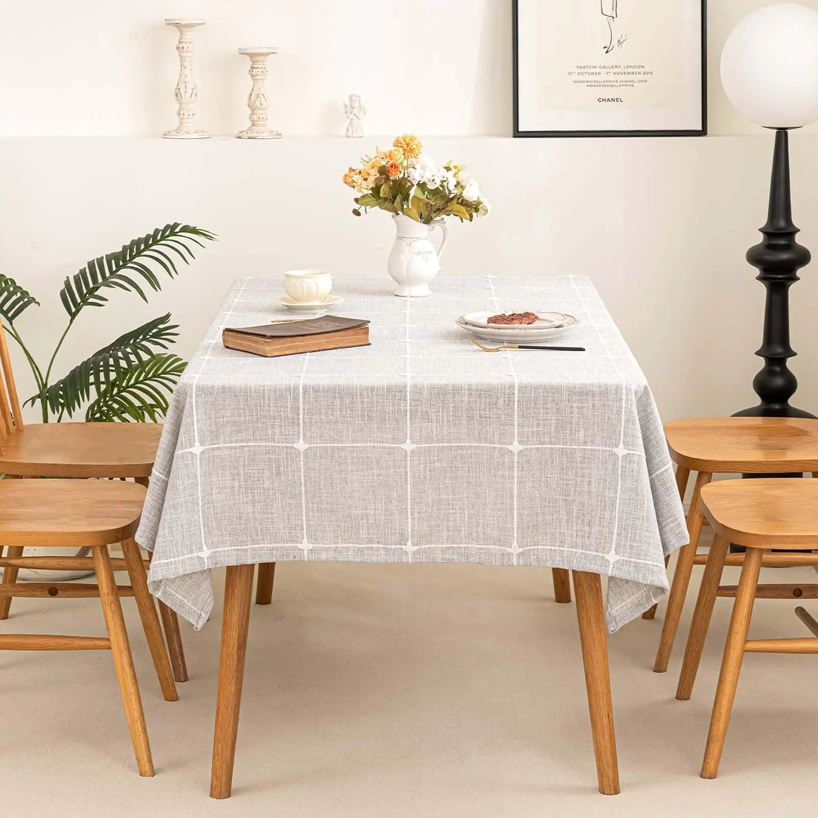 SIELUNO Rustic Cotton Linen Tablecloth