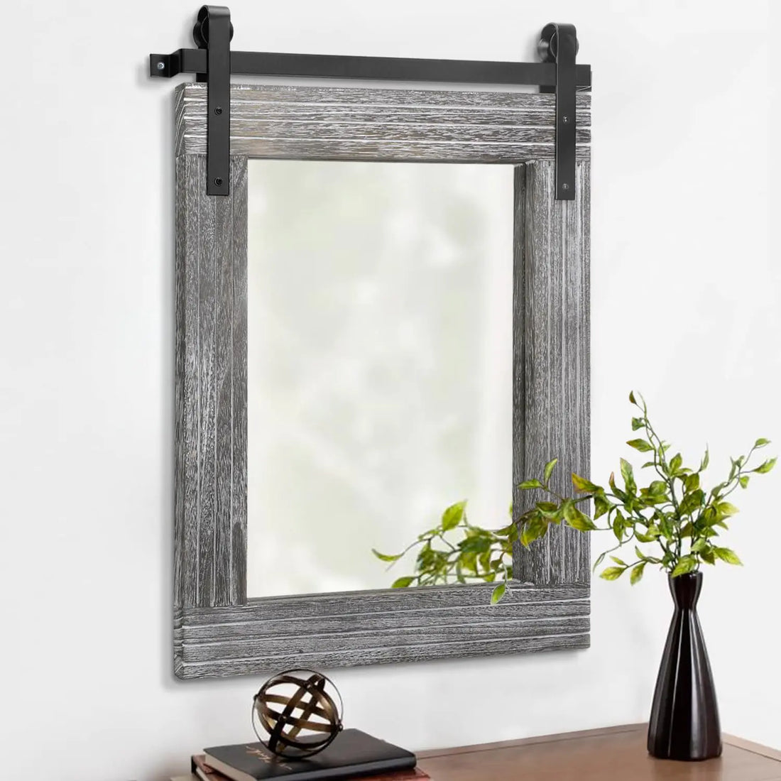 Rustic Barn Door Wall Mirror