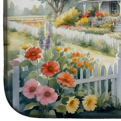 Chicken Farmhouse Garden Dish Drying Mat