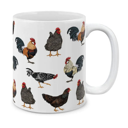MUGBREW Barnyard Chicken Roosters Ceramic Coffee Mug Tea Cup 11 OZ